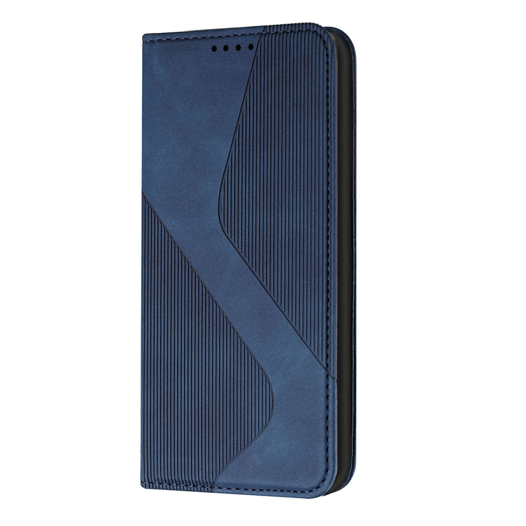 Étui en cuir pour téléphone portable à trois emplacements à aspiration magnétique forte