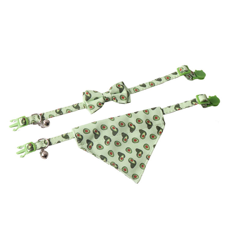 Collier pour animaux de compagnie Fruit coloré série Bow Triangular Binder
