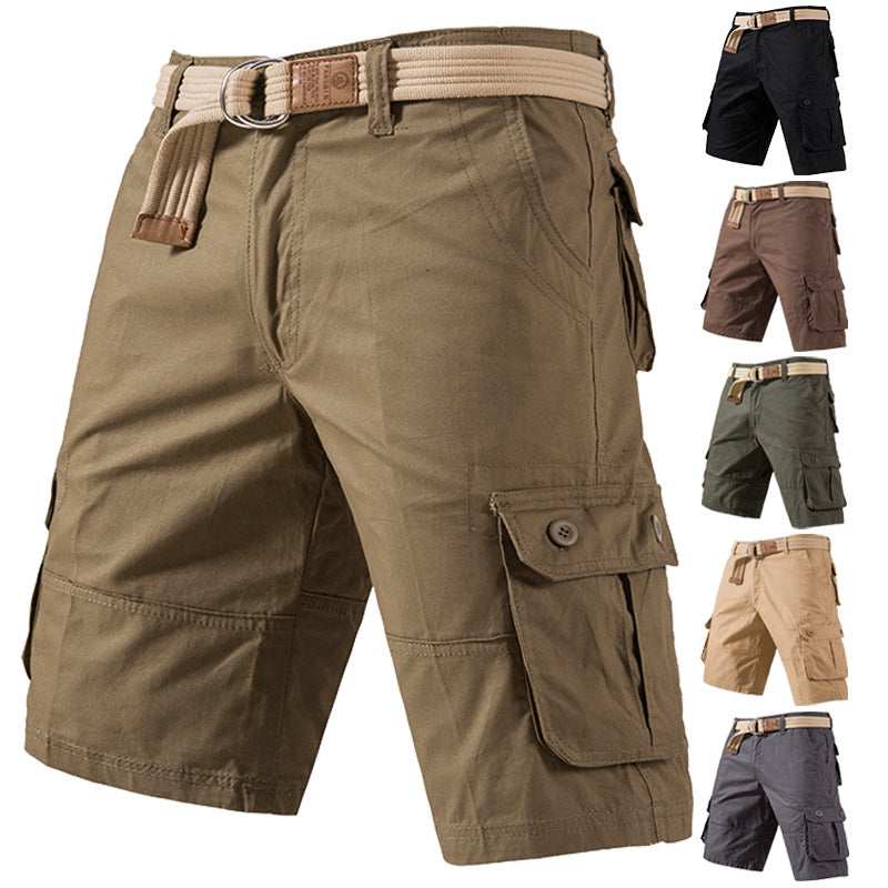 Homme Lavé Coton Multi Poche Casual Longueur du genou