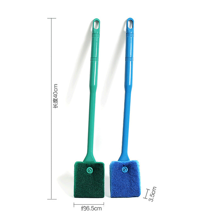 Long-handled double-sided aquarium cleaning brush