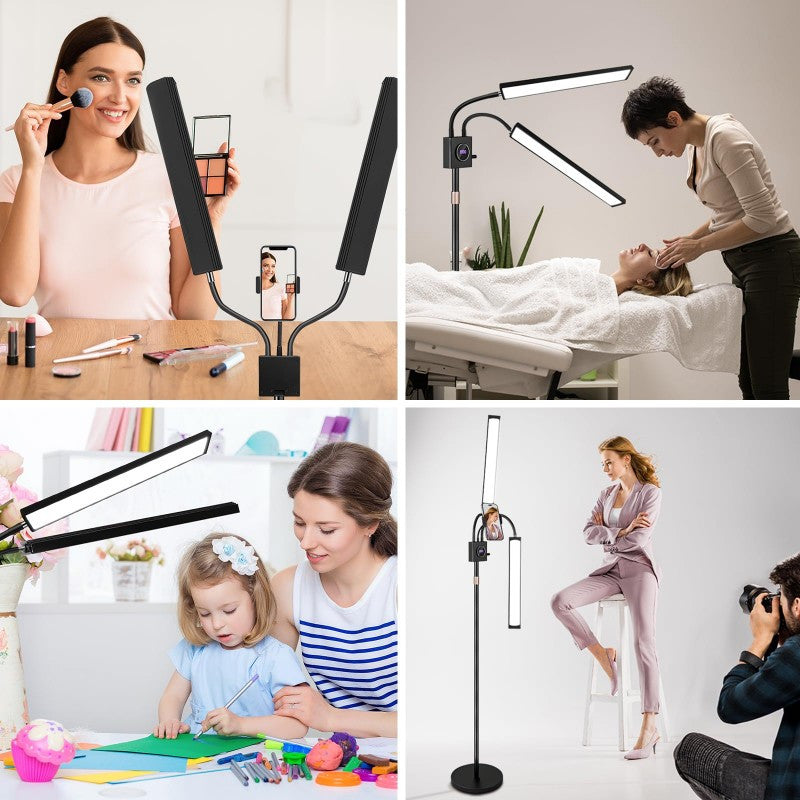 Lampe de lampadaire professionnelle à double bras pour Studio