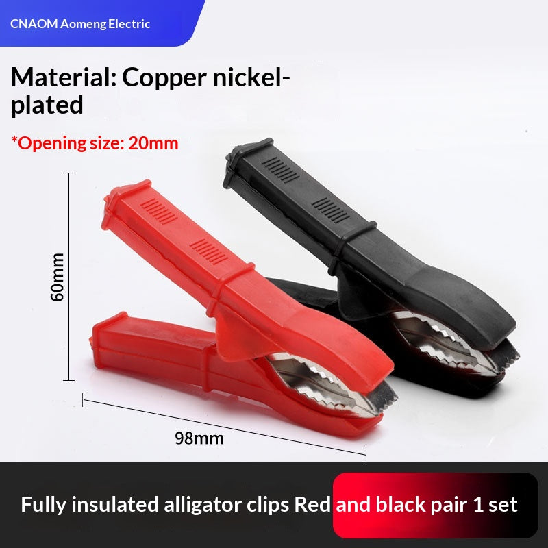 Clip d'alligator en cuivre pur pour charge de batterie de voiture