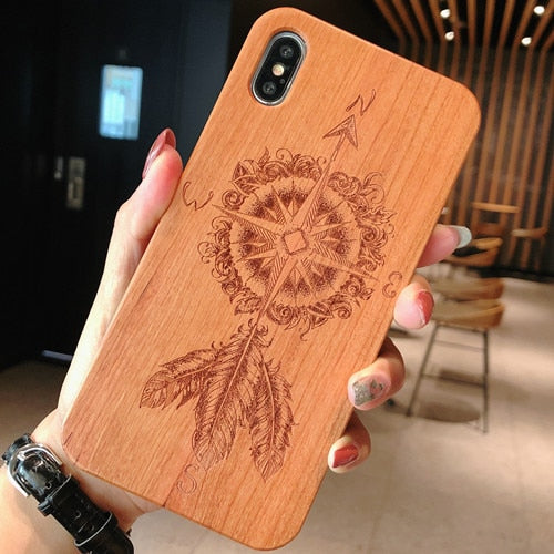 Boîtier de téléphone mobile en bois