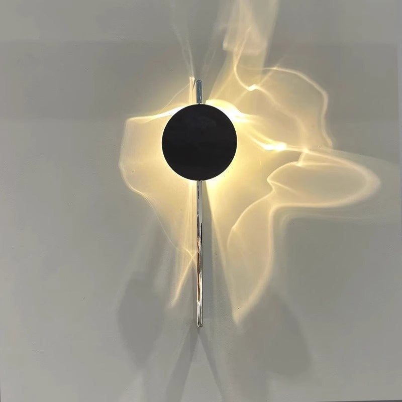 Lampe murale de salon rotative en acier inoxydable ondulé