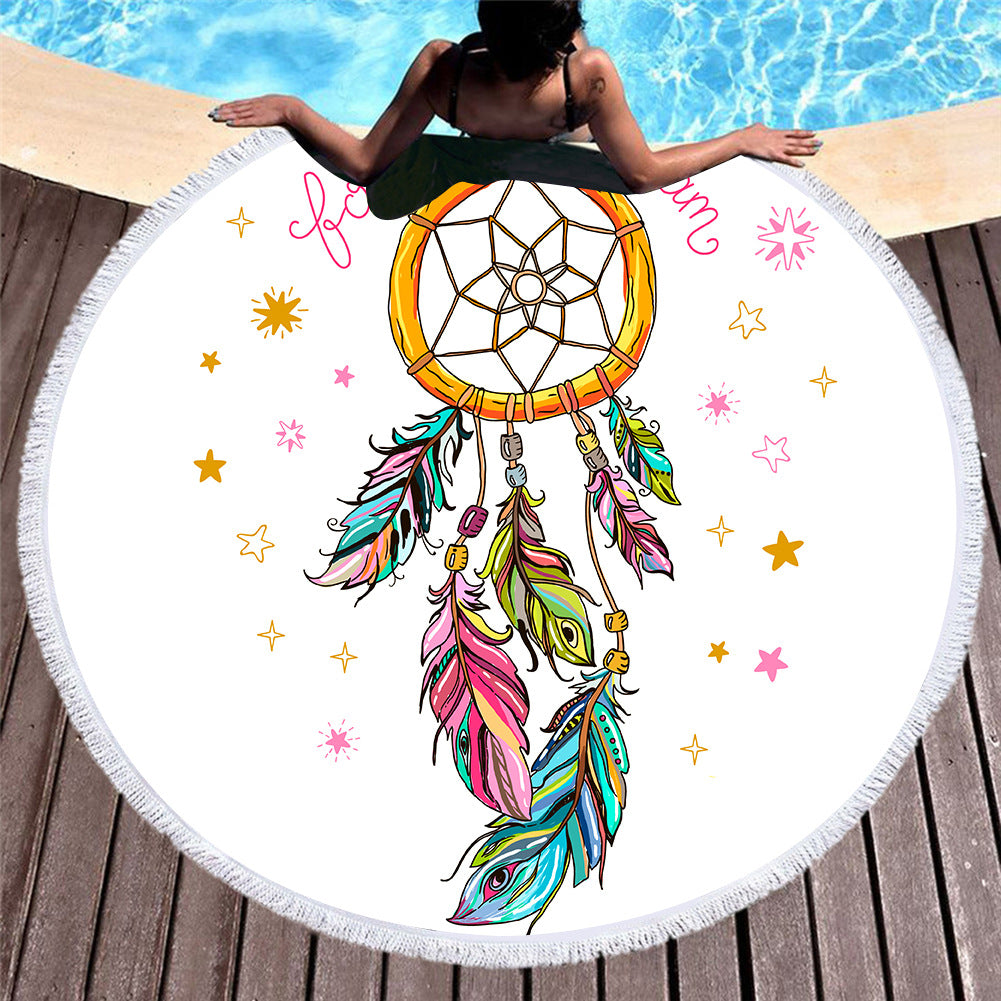 Rond attrapeur de rêve imprimé serviette de plage