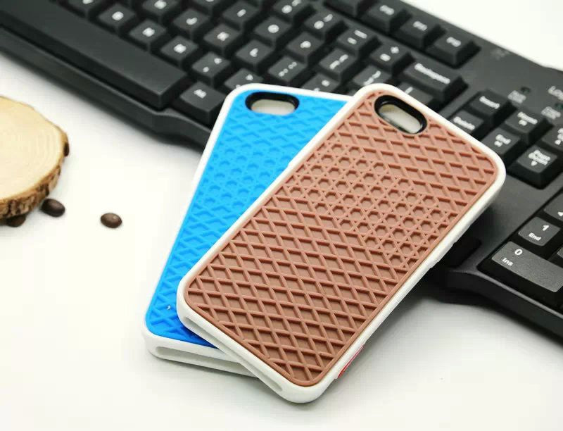 Étui de téléphone en silicone à semelle de gaufre