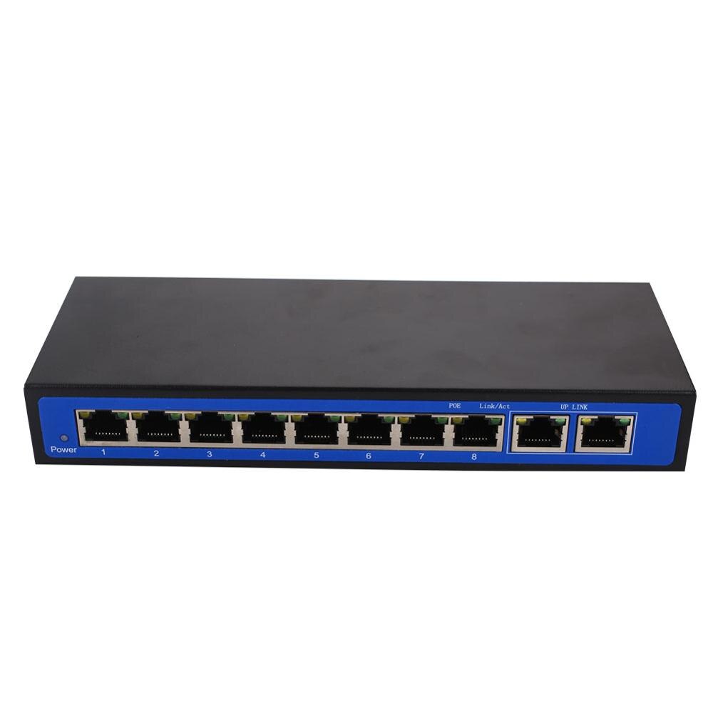 8+2 puissance 10 port 100M POE commutateur sans fil AP 48V alimentation externe