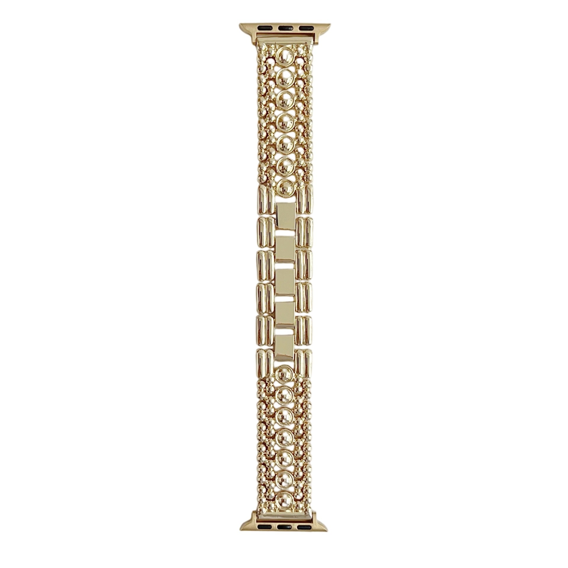 Bracelet en métal rond à cinq perles