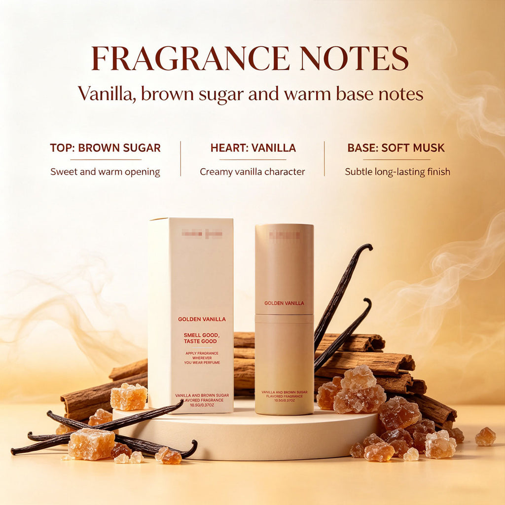 Diffuseur de roseau parfumé à la vanille dorée dans une hue crème brune enrichie d'une exterieure végétale