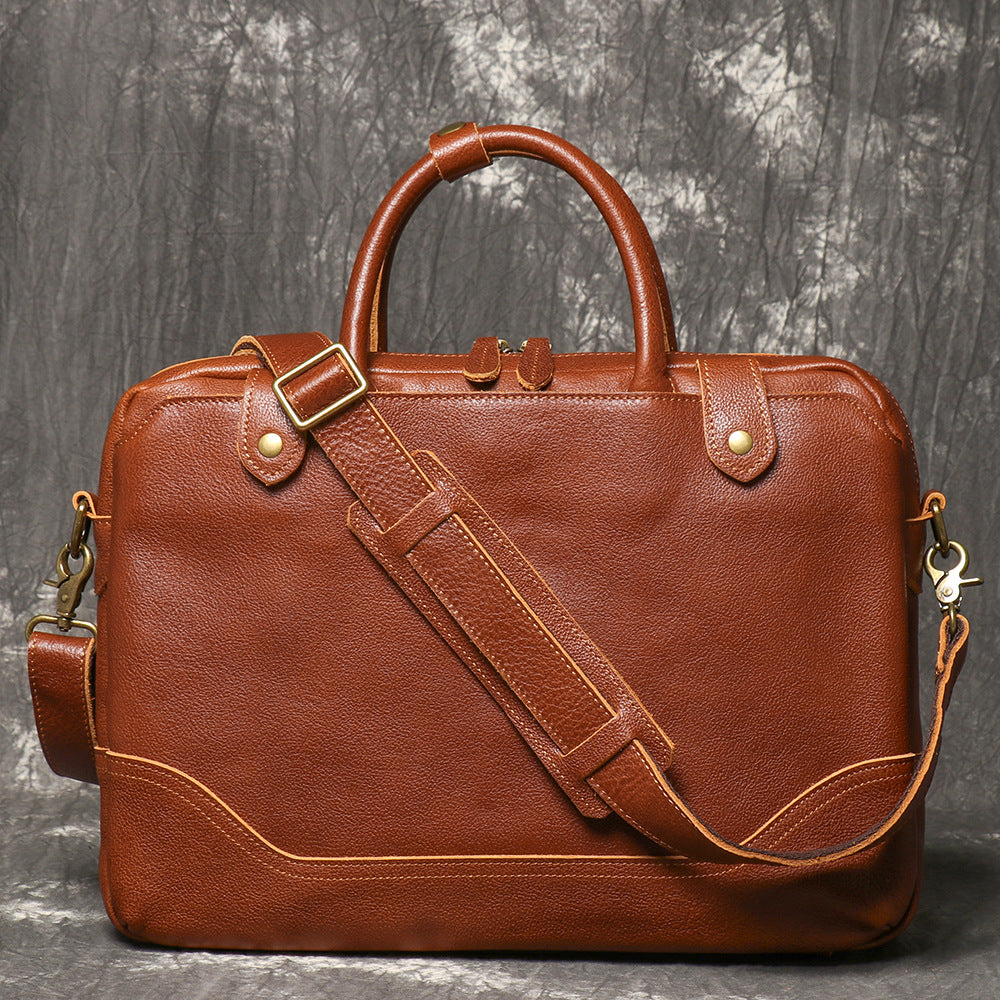 Sac à main en cuir véritable pour hommes Sac à main en cuir végétalisé