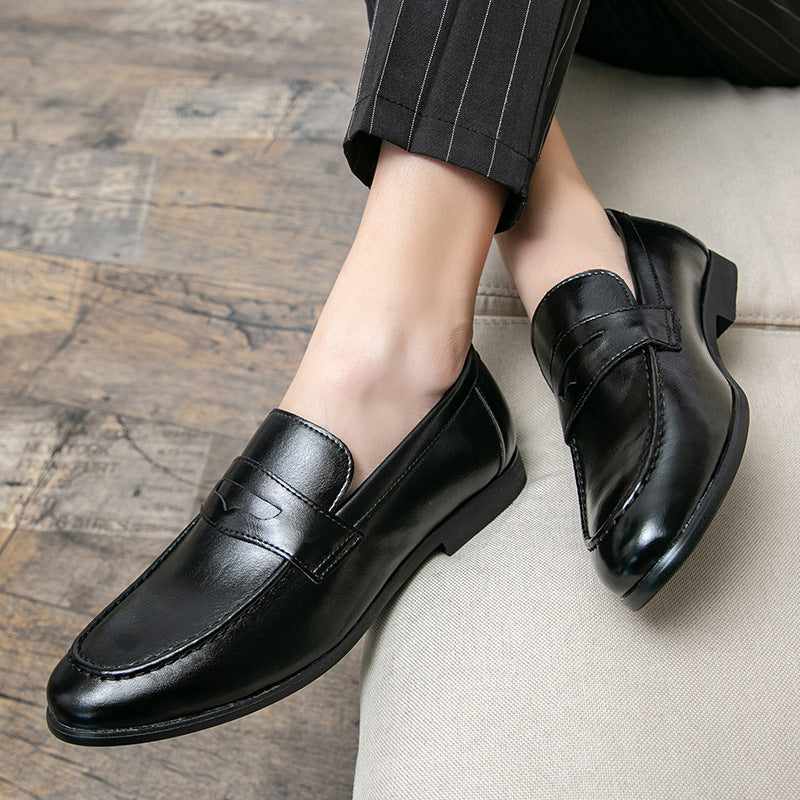 Chaussures en cuir minimaliste pointed Toe en style britannique