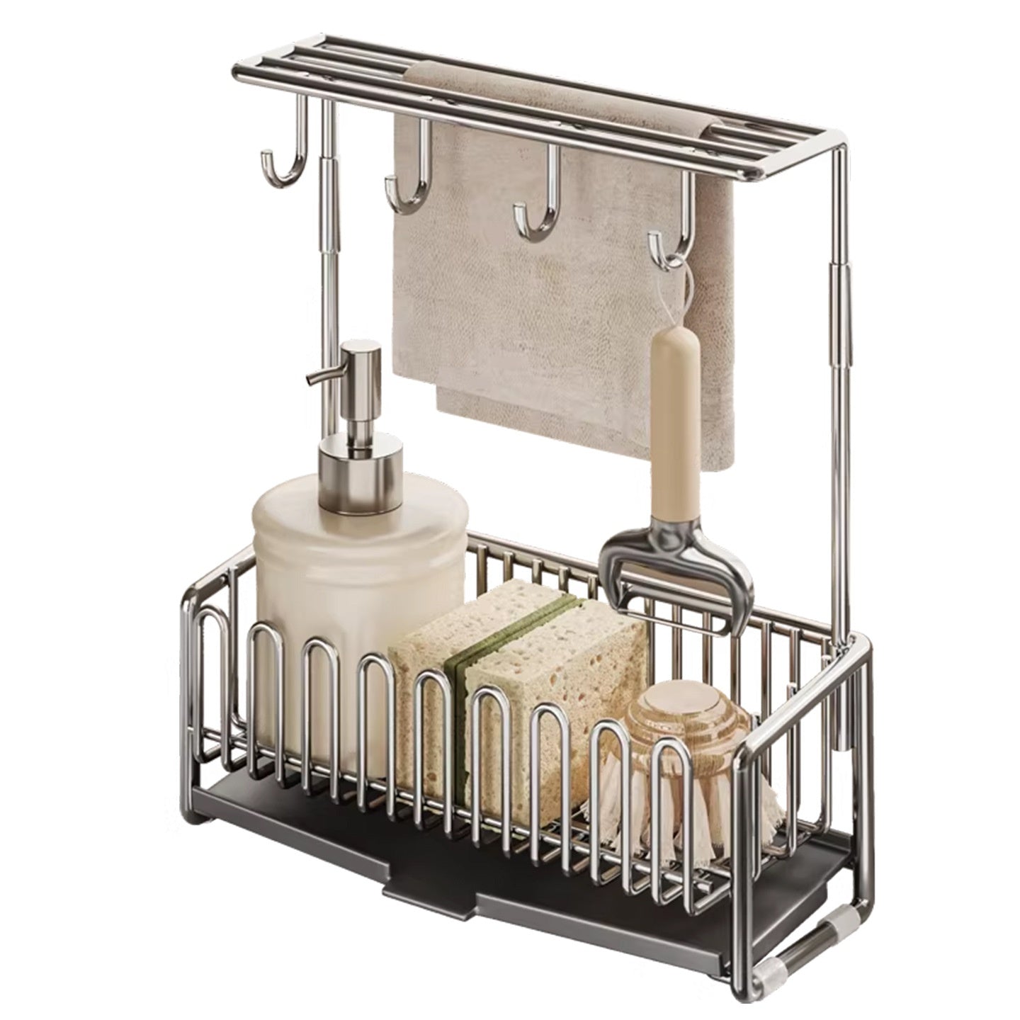 Kitchen Acier inoxydable Dishwhabil Porte-clac de séchage