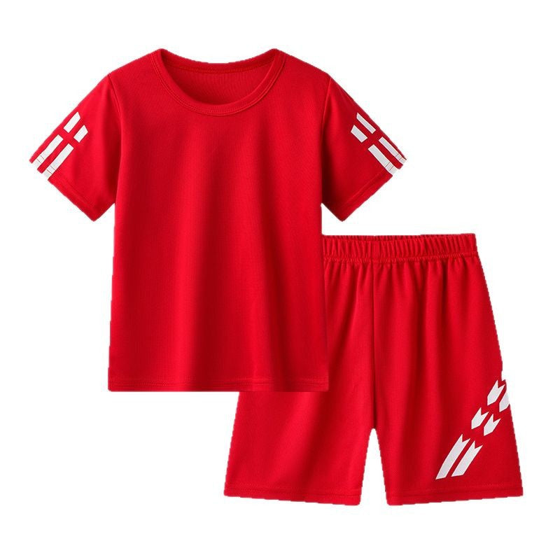 Vêtements de sport pour enfants à manches courtes à séchage rapide