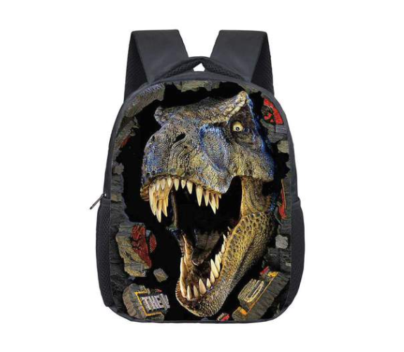 Sac à dos Jurassique dinosaure primaire et secondaire élèves résistant à l'usure rouge