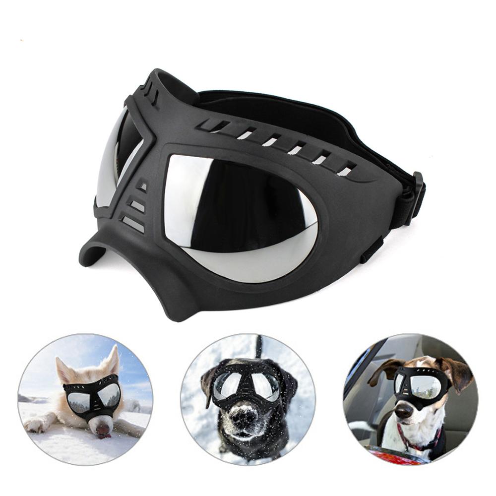 Lunettes de soleil imperméables à la neige pour animaux de compagnie Cadre souple Lunettes de soleil confortables pour allemand