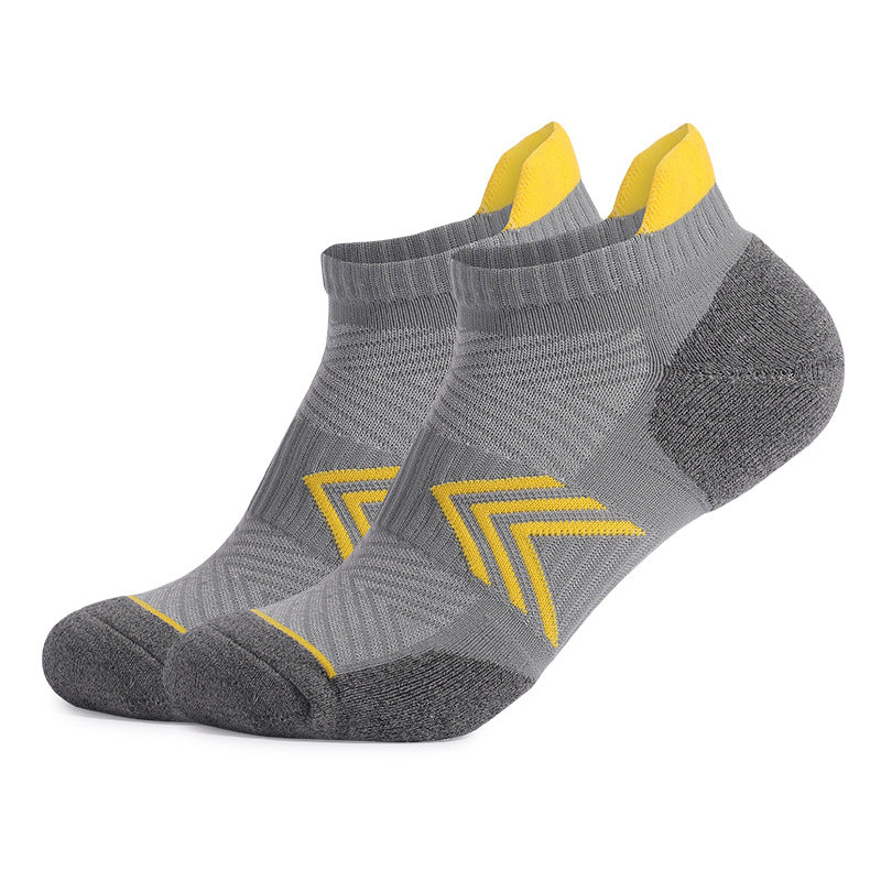 Chaussettes de course en coton peigné non glissantes qui emportent la sueur et gardent les pieds respirables