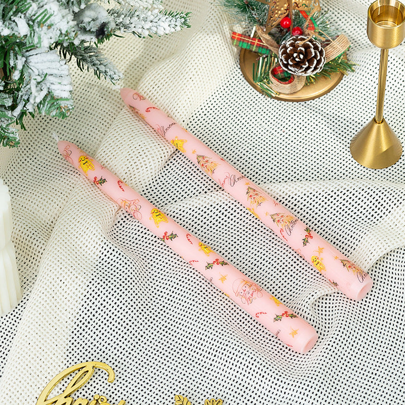 Décoration de Noël 25cm Classic Ignition Long Pole Bougie Banquette sans fumée Table Lay