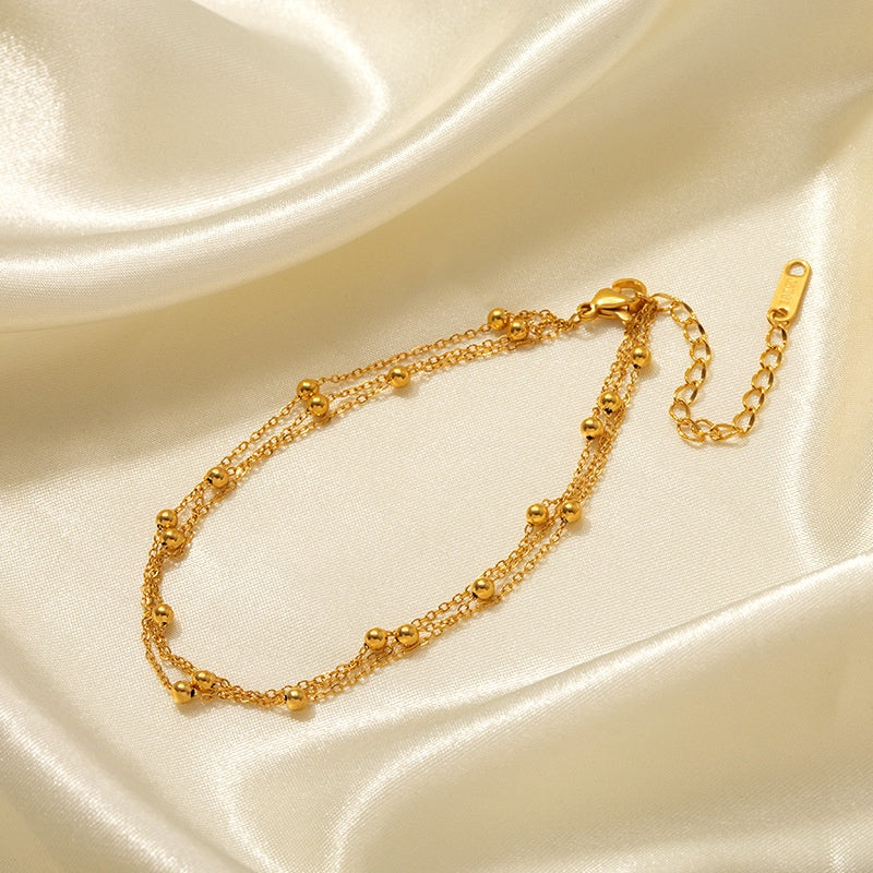 Perles métalliques multicouches fashionables et minimalistes