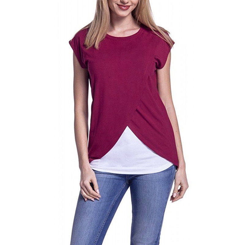 Manches courtes en col rond de couleur candy