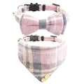Bow Tie Cat Collar Bandana Breakaway Pet Collar Bandana avec Classic Plaid réglable Cat