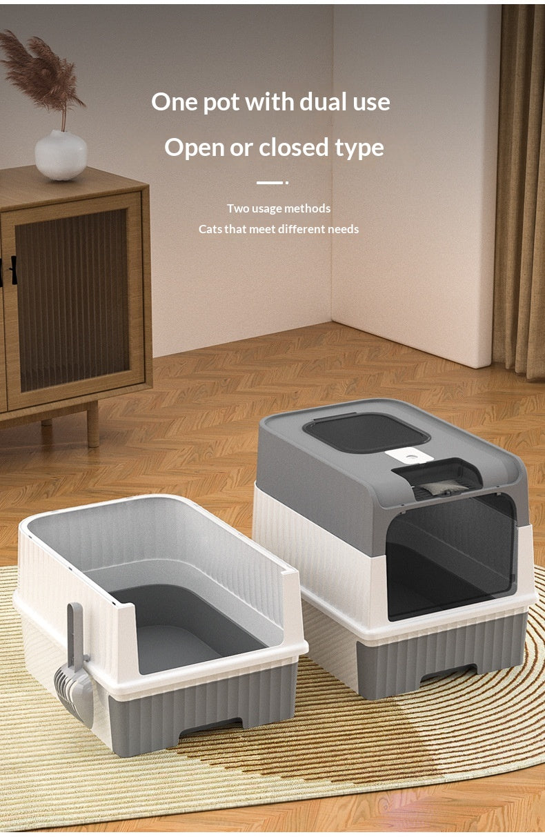 Boîte à litière de type chat extra-large.