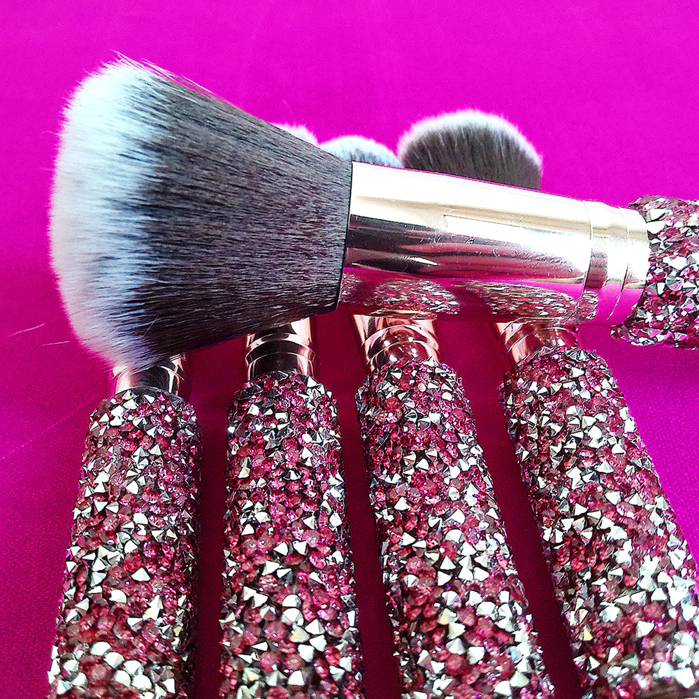 10 en 1 pinceau de maquillage personnalisé en diamant