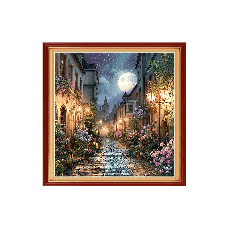 Arrivée DIY Cross-stitch Pleine broderie Paysage cartoon