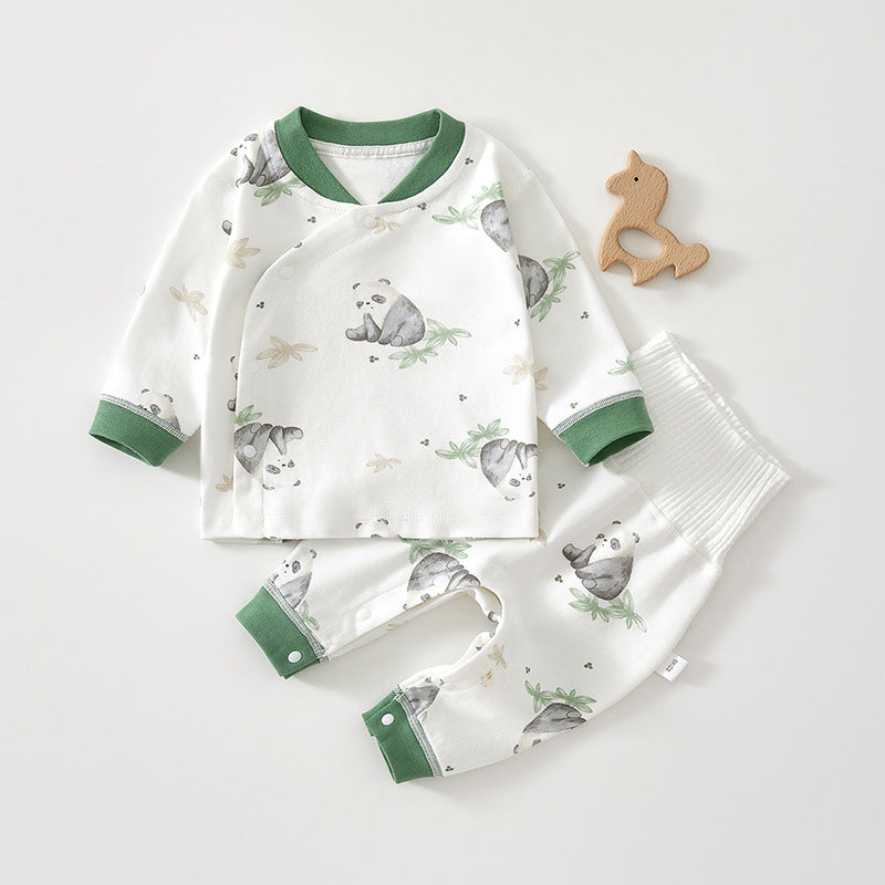 Ensemble bébé Printemps Automne Haute-Waisted Pure Cotton Classe A Set