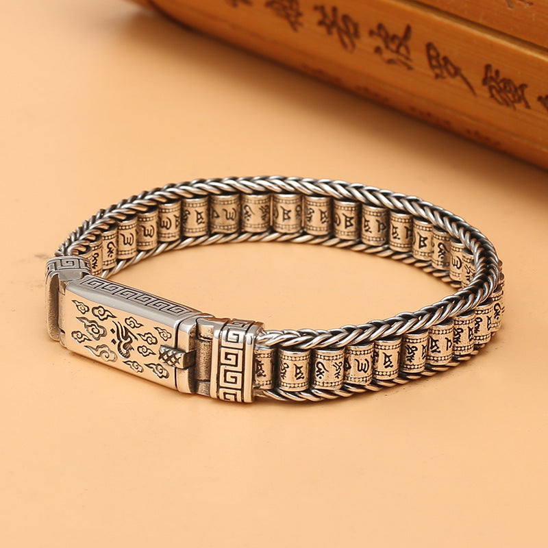 Bracelet mantra tissé à la main pour hommes