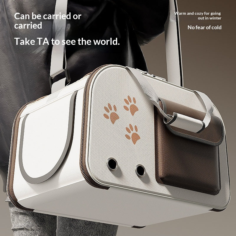 Porte-chat chaud d'hiver Portable pour les sorties