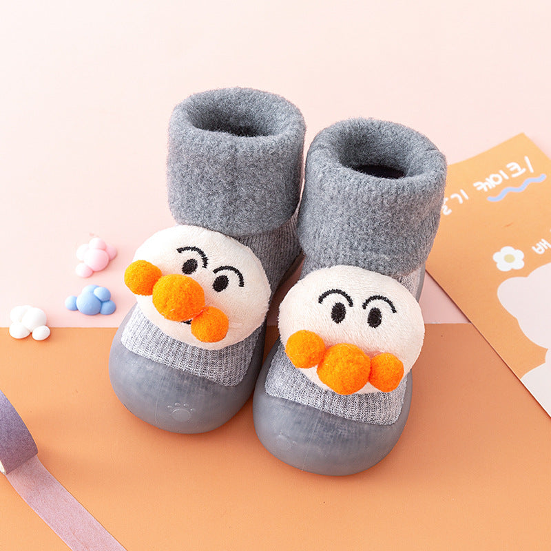 Chaussures de bébé bébé épais d'hiver Soft Bottom Indoor Non-slip