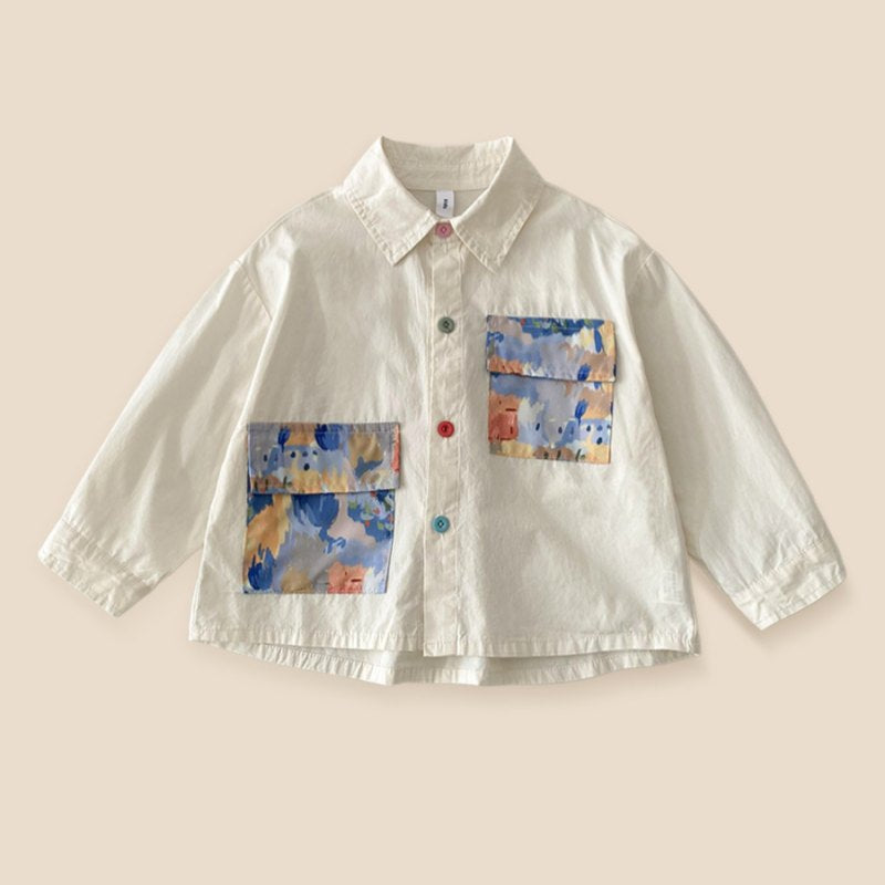 Chemise printanière élégante pour enfants à manches longues