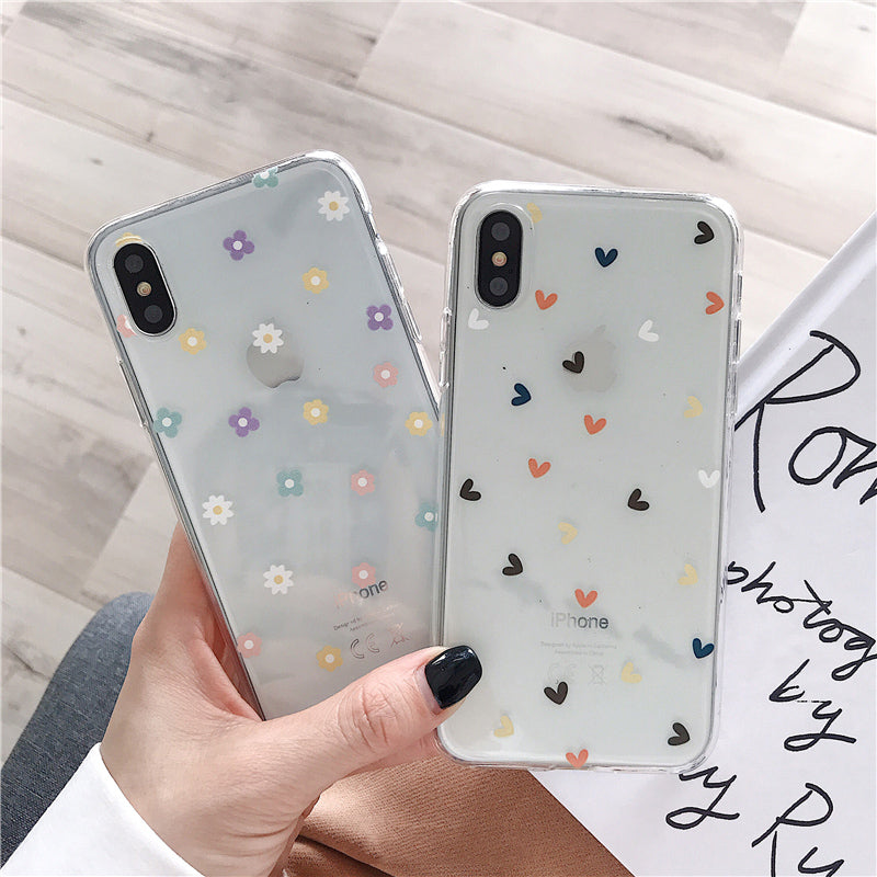 Simple coeur de fleur 6splu XS max / XR cas pour iP 8 / 7plus