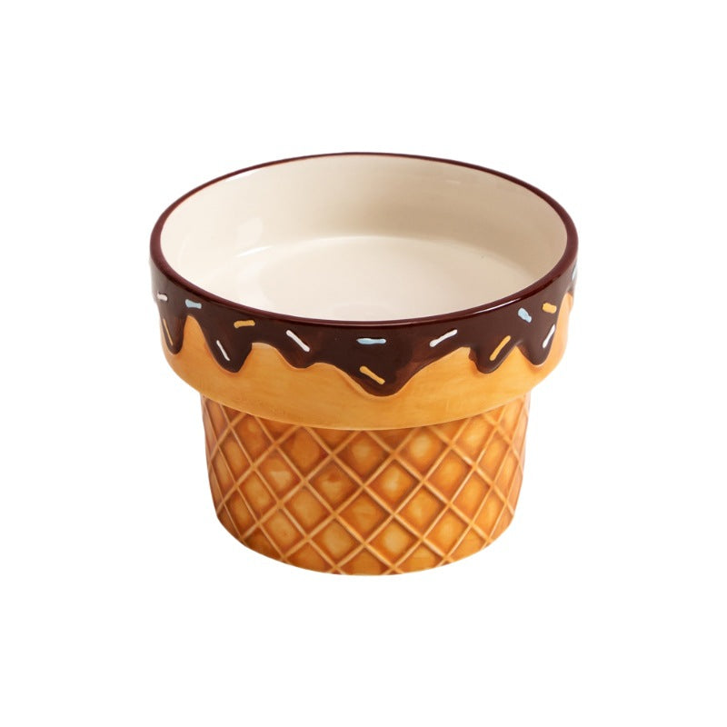Creative Ice Cream Themed Pet Bowl