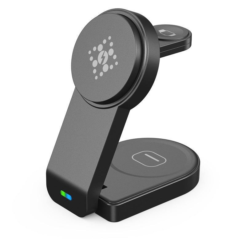 Chargeur magnétique sans fil pliable à trois en un