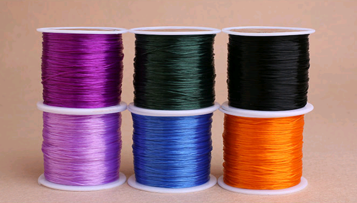 Chaîne de fil élastique coloré fil de verre pour faire des perles bracelet fil corde ligne de pêche