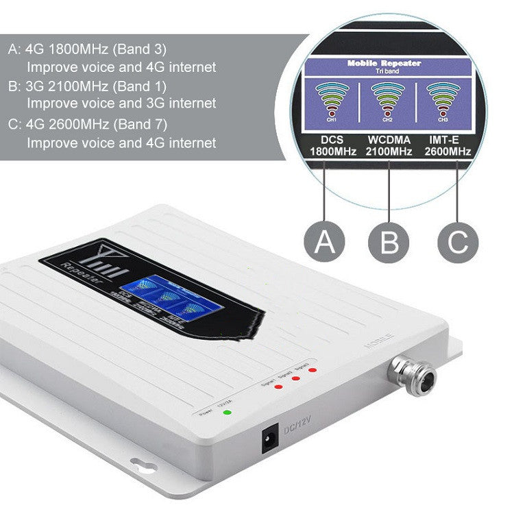 Booster de signal de 1800Mhz 2100Mhz 2600Mhz pour le réseau 3G 4G