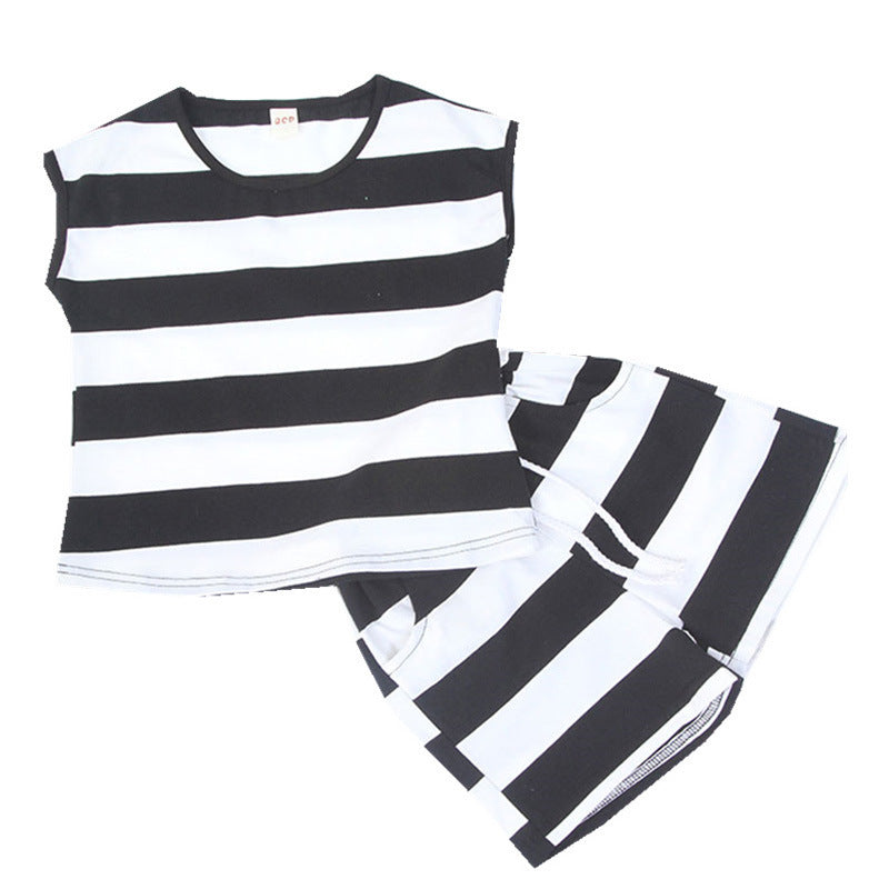Costume d'enfant Mode d'enfant Plein corps rayé par les parents