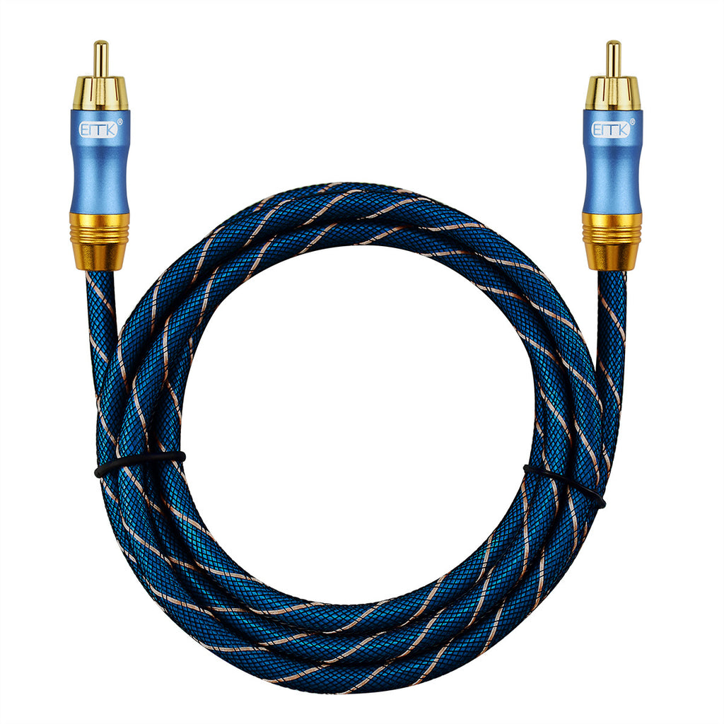 Câble audio coaxial câble numérique câble coaxial câble coaxial 3 mètres plaqué or