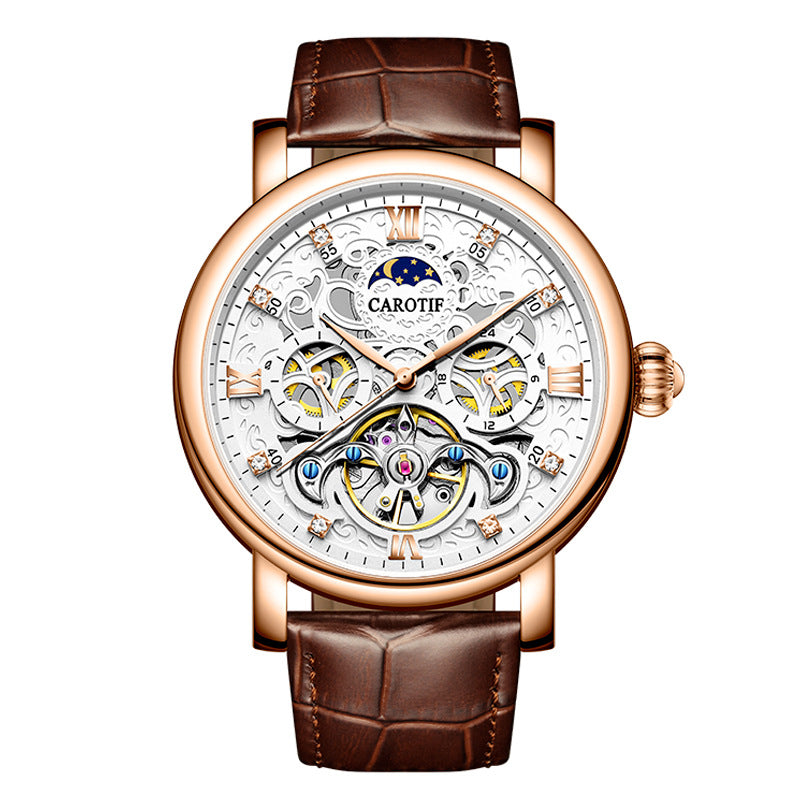 Montre en cuir lumineux Casual Business pour hommes