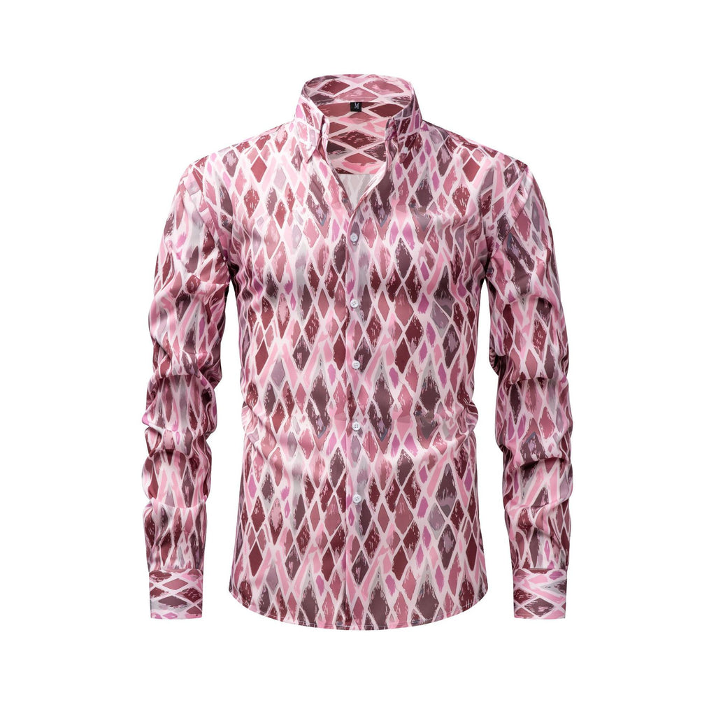 T-shirt pour homme à manches longues imprimé numérique à quatre voies Jiana
