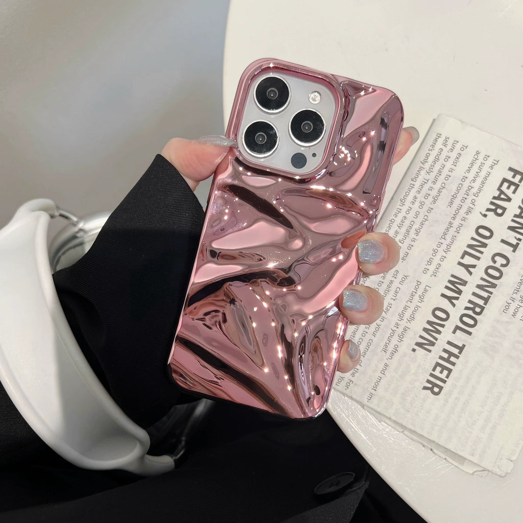 Étui de téléphone à plissé en trois dimensions