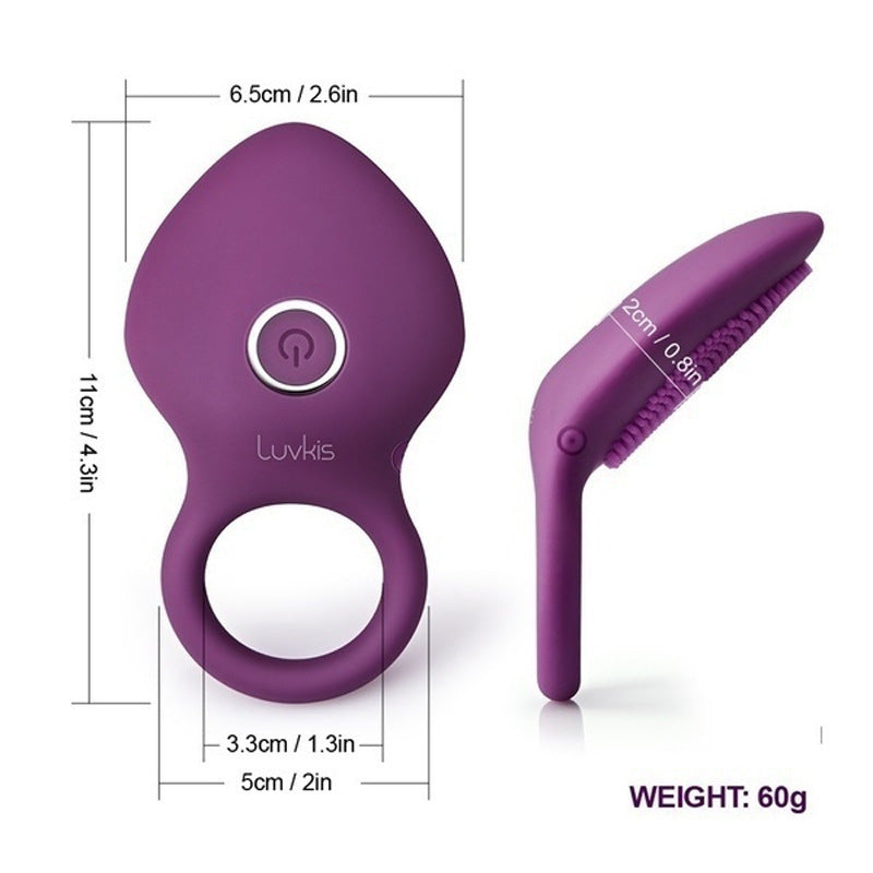 Bague de masseur en silicone avec vibration et design flexible