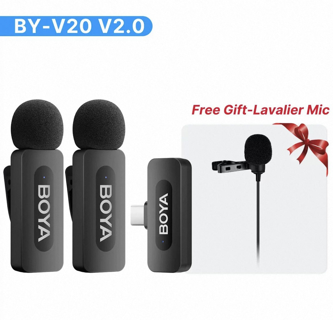 Wireless Lavalier Microphone with Triple-Level AI Noise Cancellation for Mobile Live Strea
