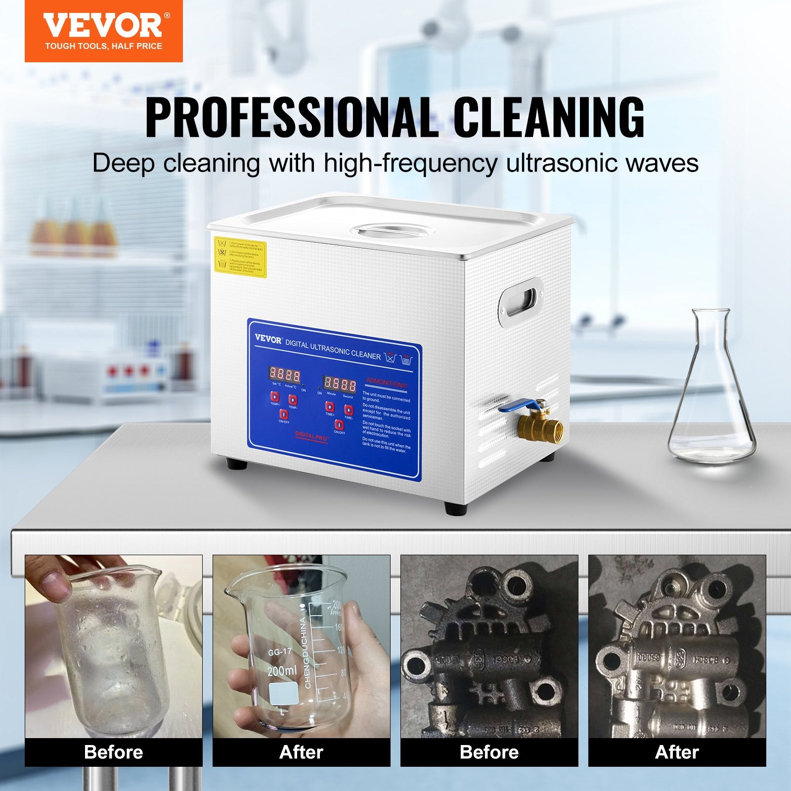 Nettoyeur à ultrasons professionnel VEVOR