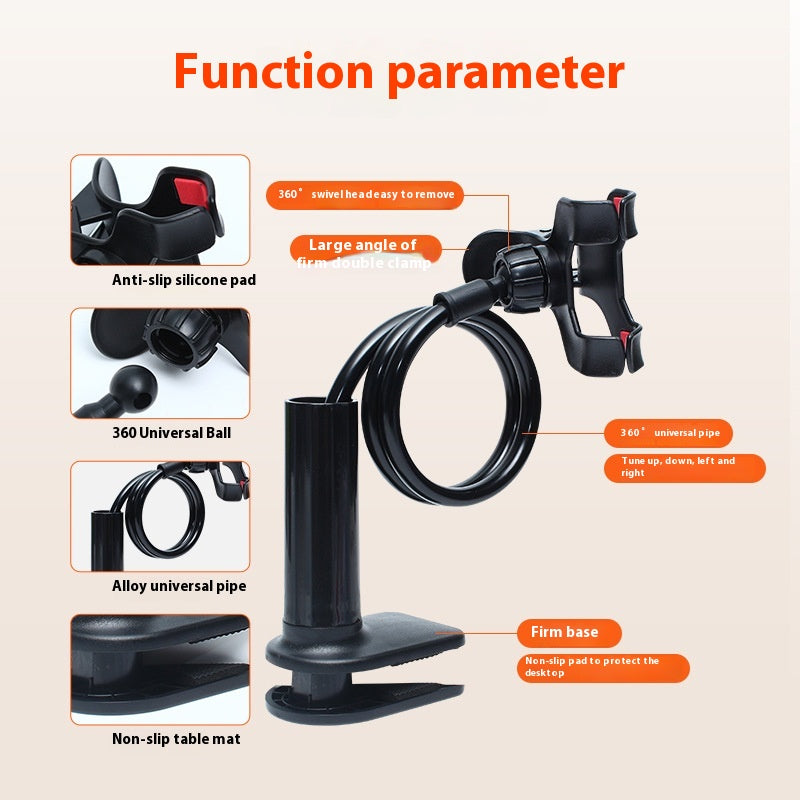 Lazy Spiral Base 360-degree rotative Mobile Phone Bracket