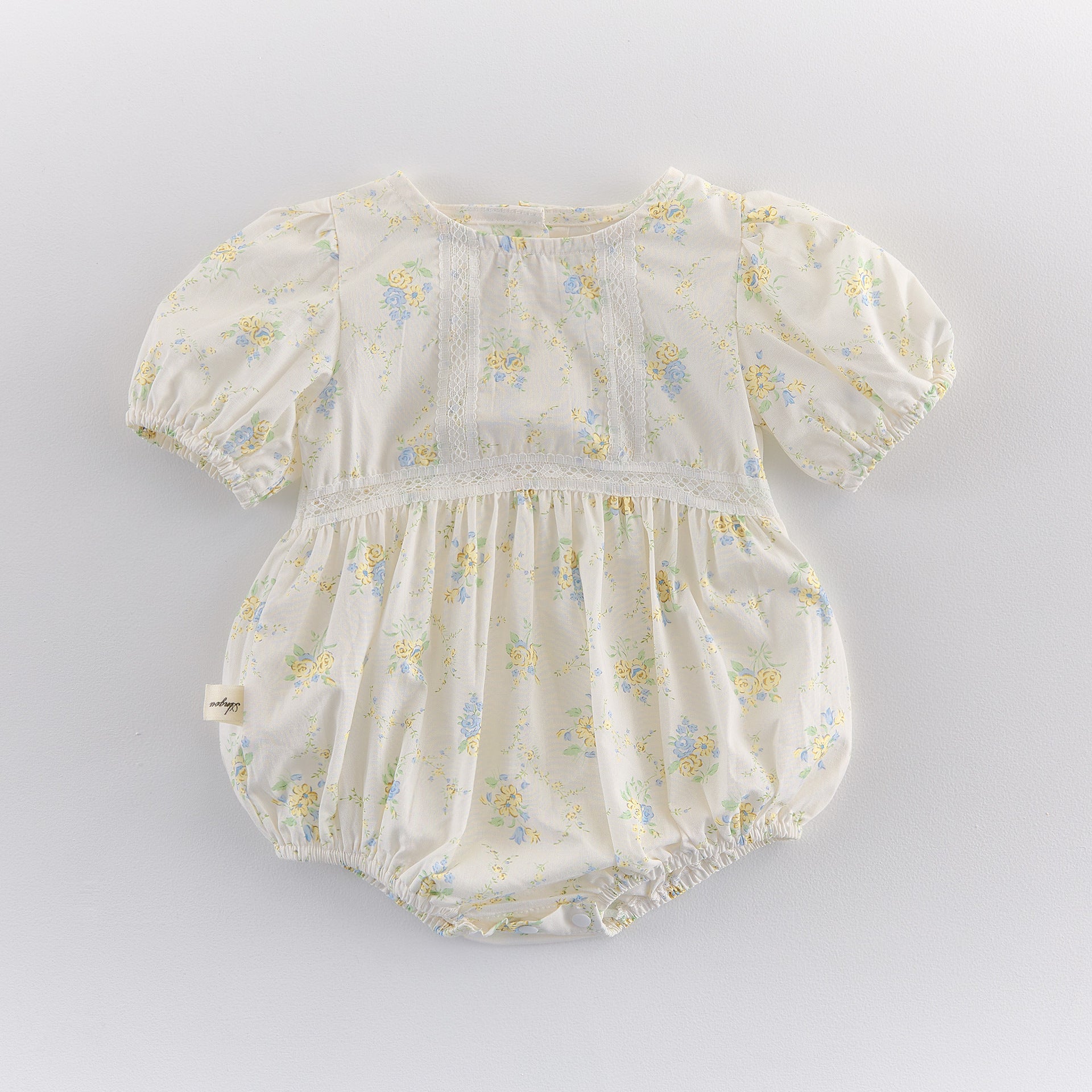 Été style coréen bébé fille Romper avec une impression florale