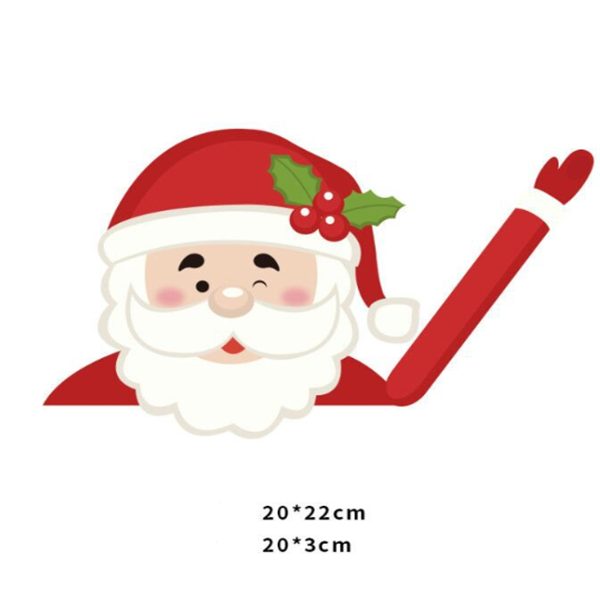 Sticker de voiture Santa Wiper sans paillettes