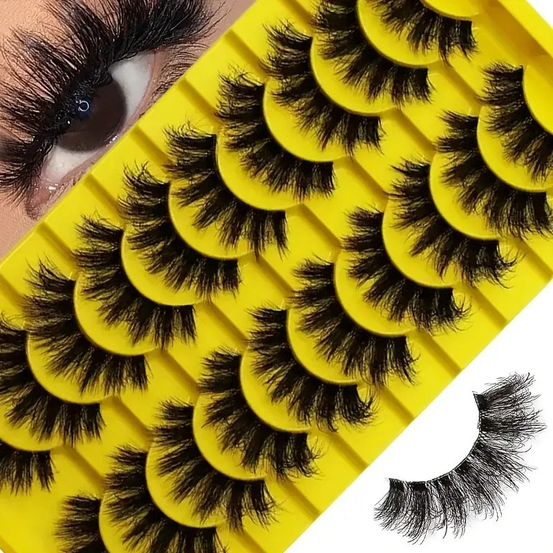 Faux cils 3D multicouches 10 paires