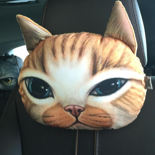 Amoureux de chat - Oreiller tête de voiture Cat